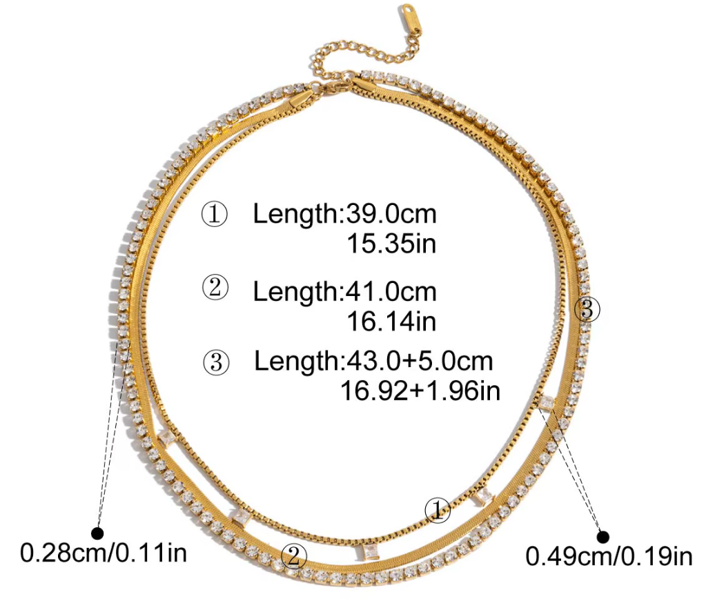 Stevie Triple Chain- Layers of steel Chains