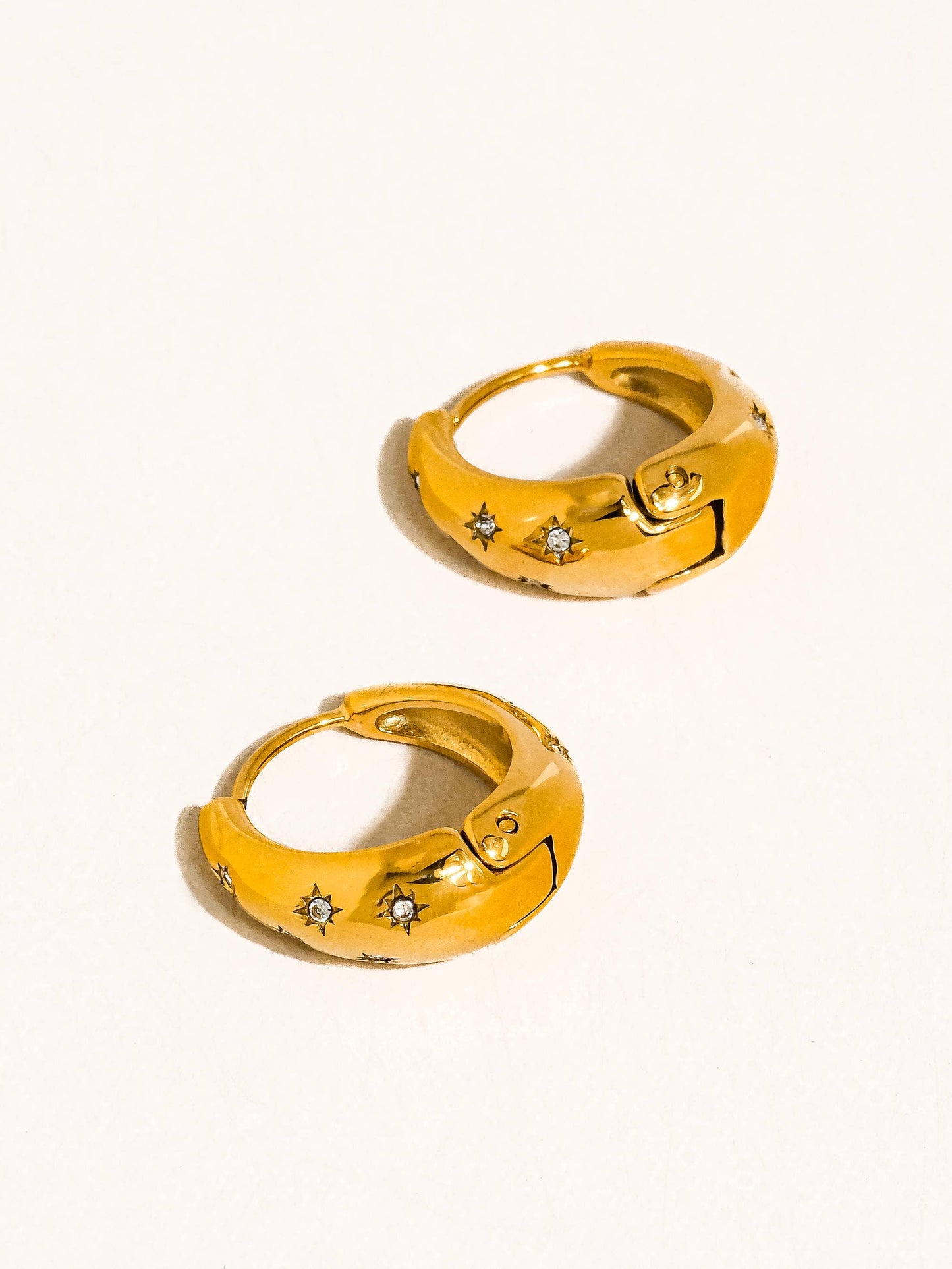 Solira 18K Gold Star Hoop Earring