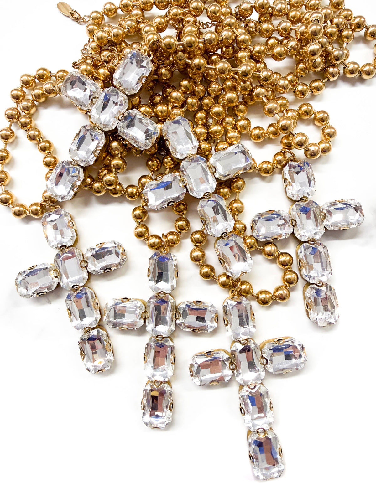 Large Zircon Cross Necklace