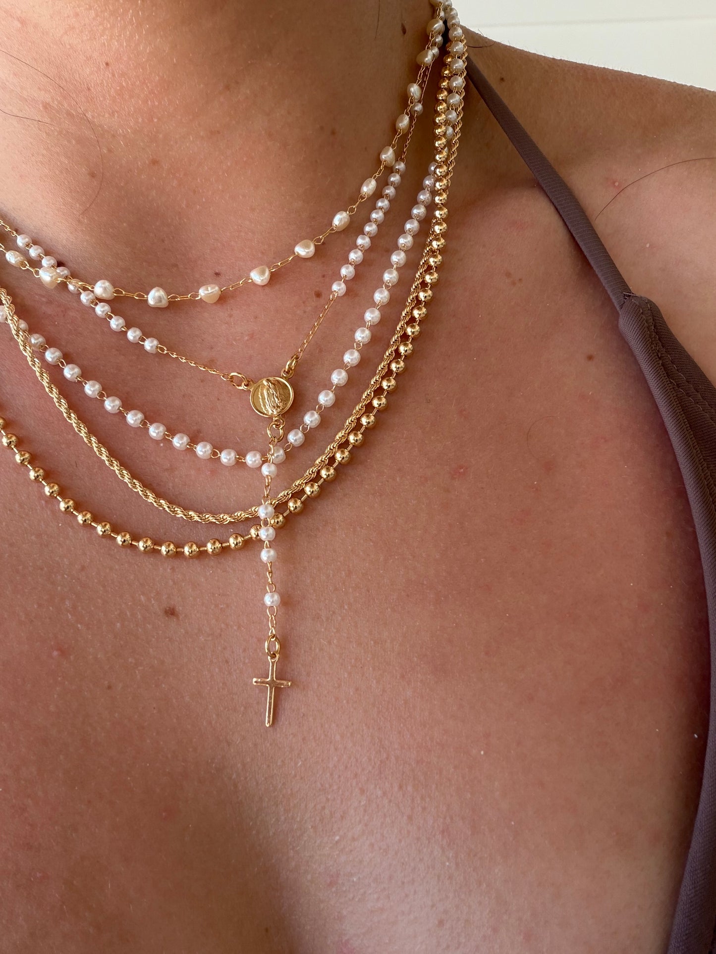 18K Gold Filled Catholic Gold Rosary
