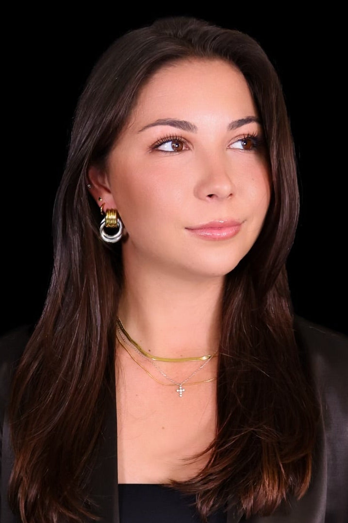 Tiny Small Gold Cross Charm Necklace in 925 Sterling Silver