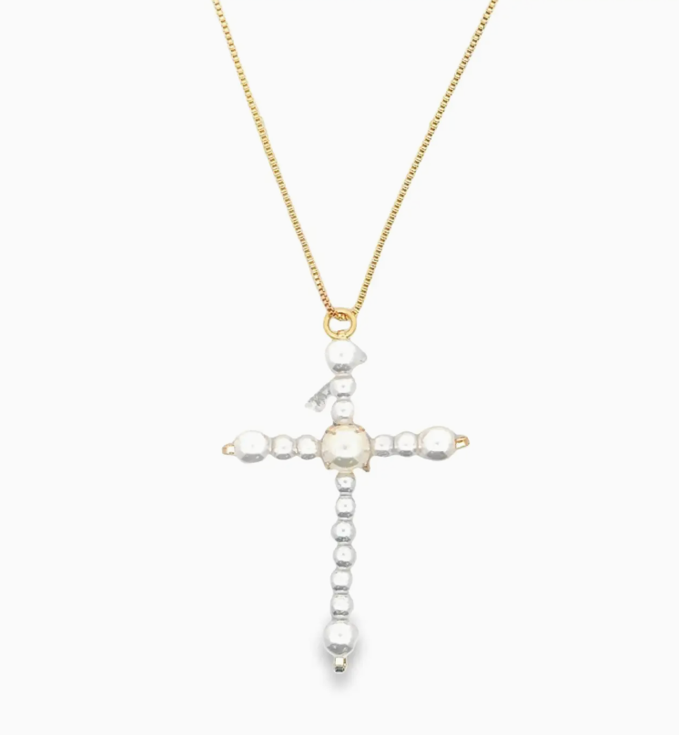 Pearl Cross Necklace
