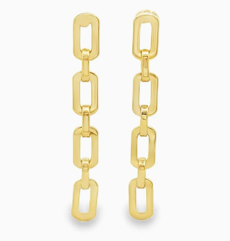 Paperclip Chain Link Dangle Earrings