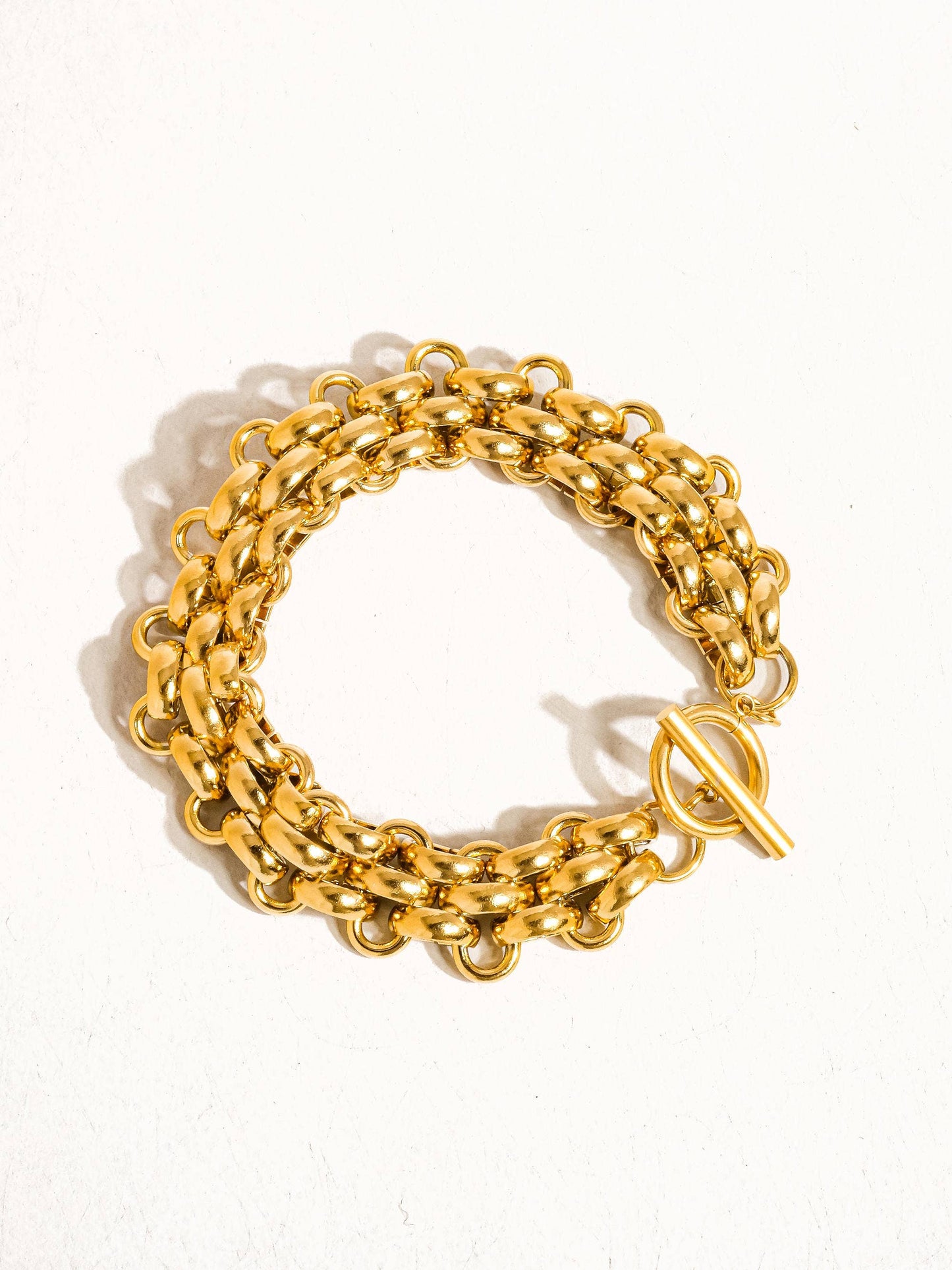 Donni 18K Gold Bold Weave Bracelet
