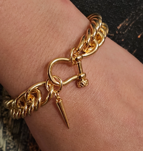 Horse Bit Carabiner Cuban Bracelet