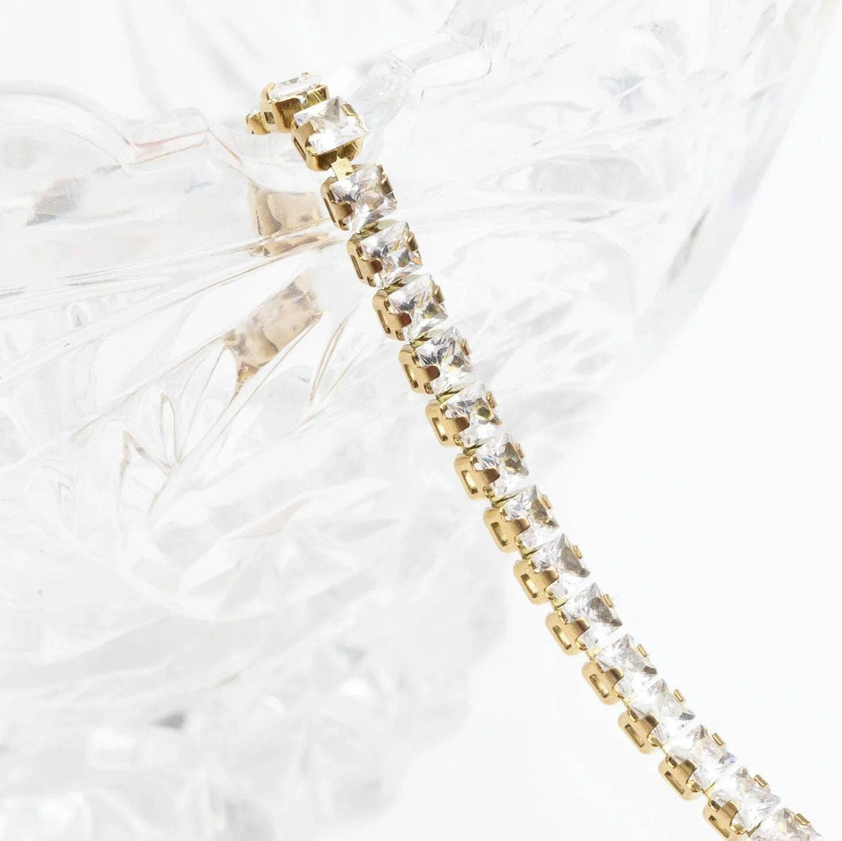 Emerald Cut Tennis Chain Bracelet