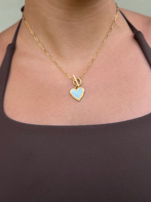 Shanda's Pearl Heart Necklace