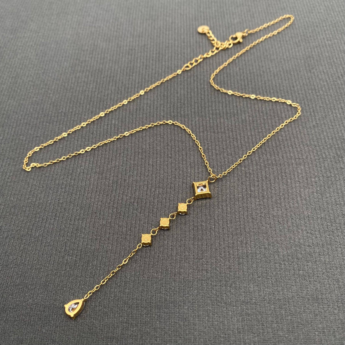 Classy Lariat CZ Necklace