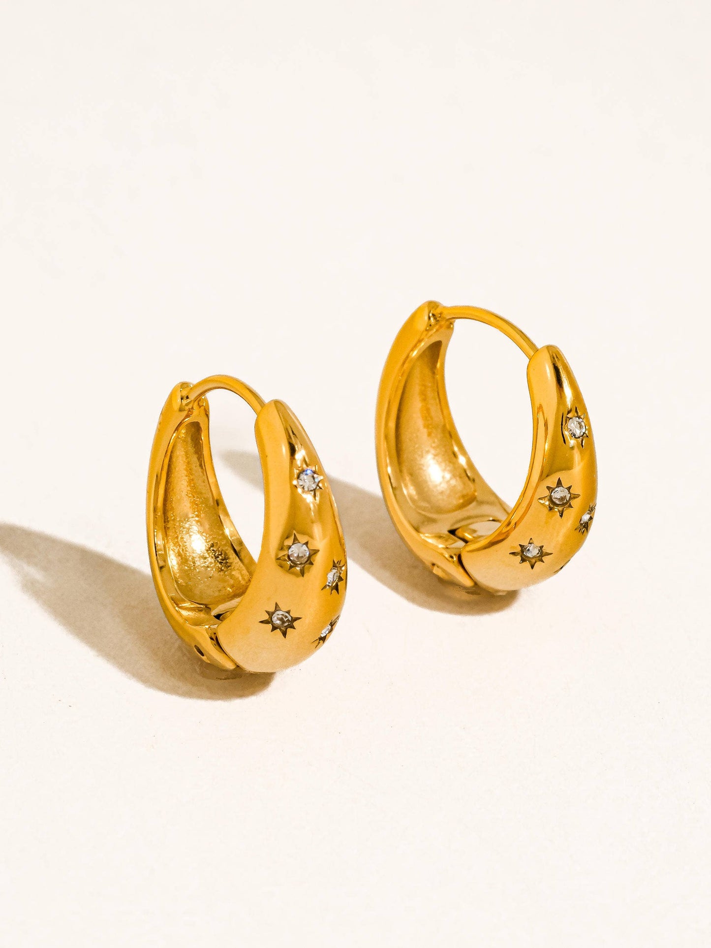Solira 18K Gold Star Hoop Earring