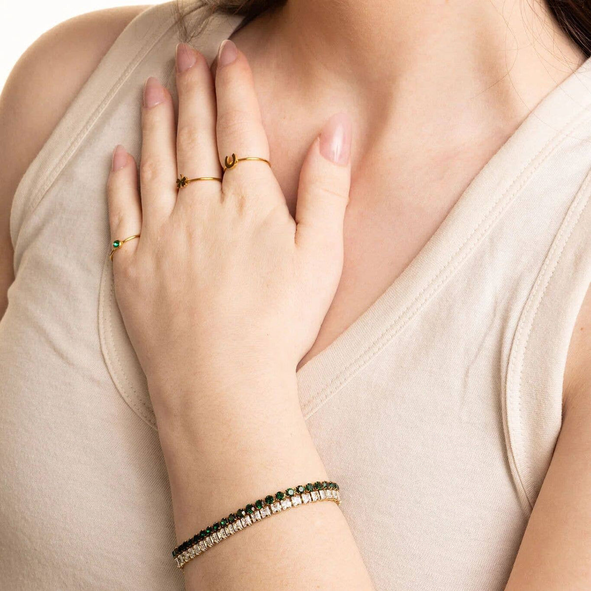 Emerald Cut Tennis Chain Bracelet