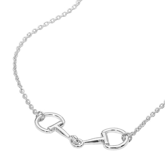 Metal Horsebit Pendant Necklace
