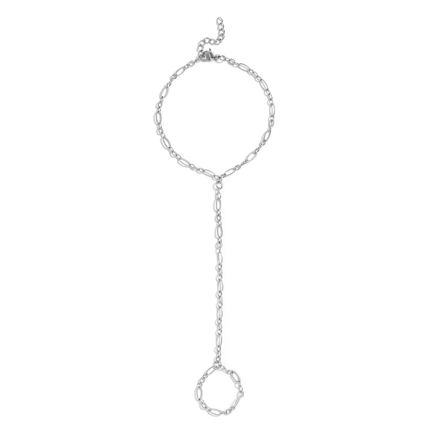 Hammered Oval Hand Chain