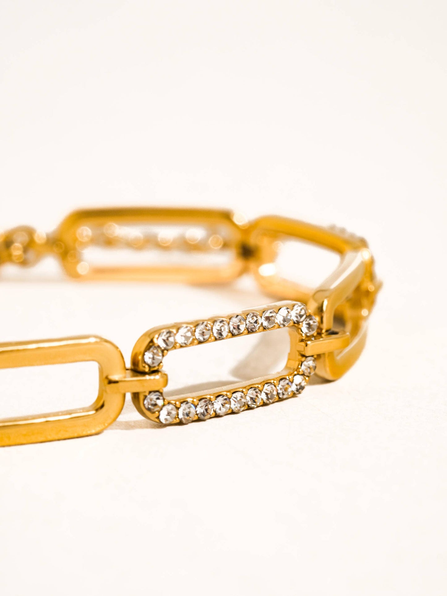 Évasion 18K Gold Glam Rhinestone Chain Bracelet