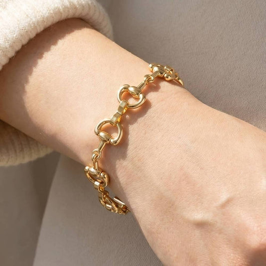 Snaffle Bit Chain Link Bracelet
