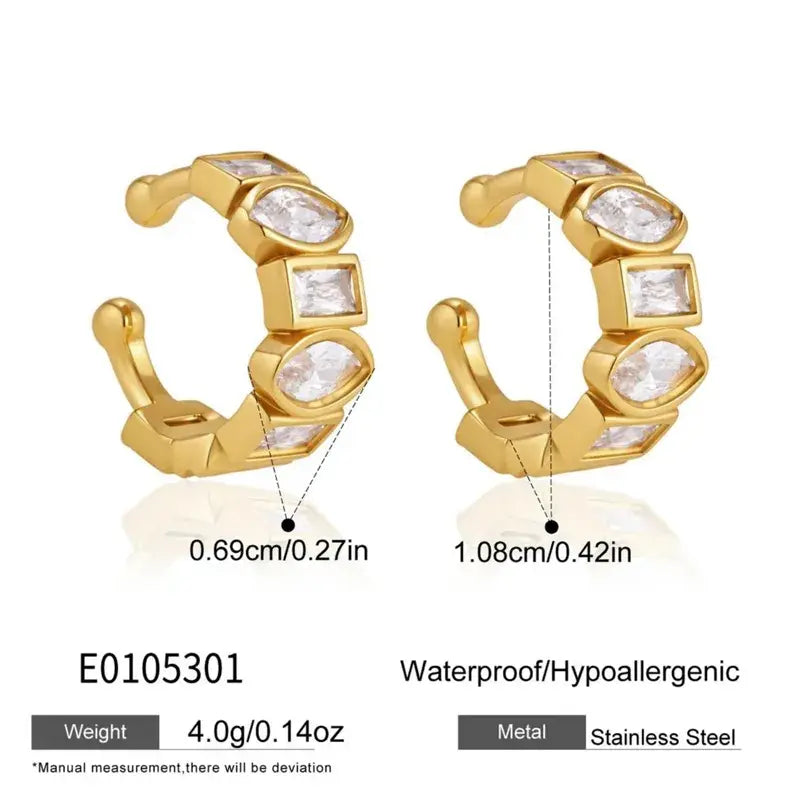 Riggs Chunky CZ Ear Cuffs