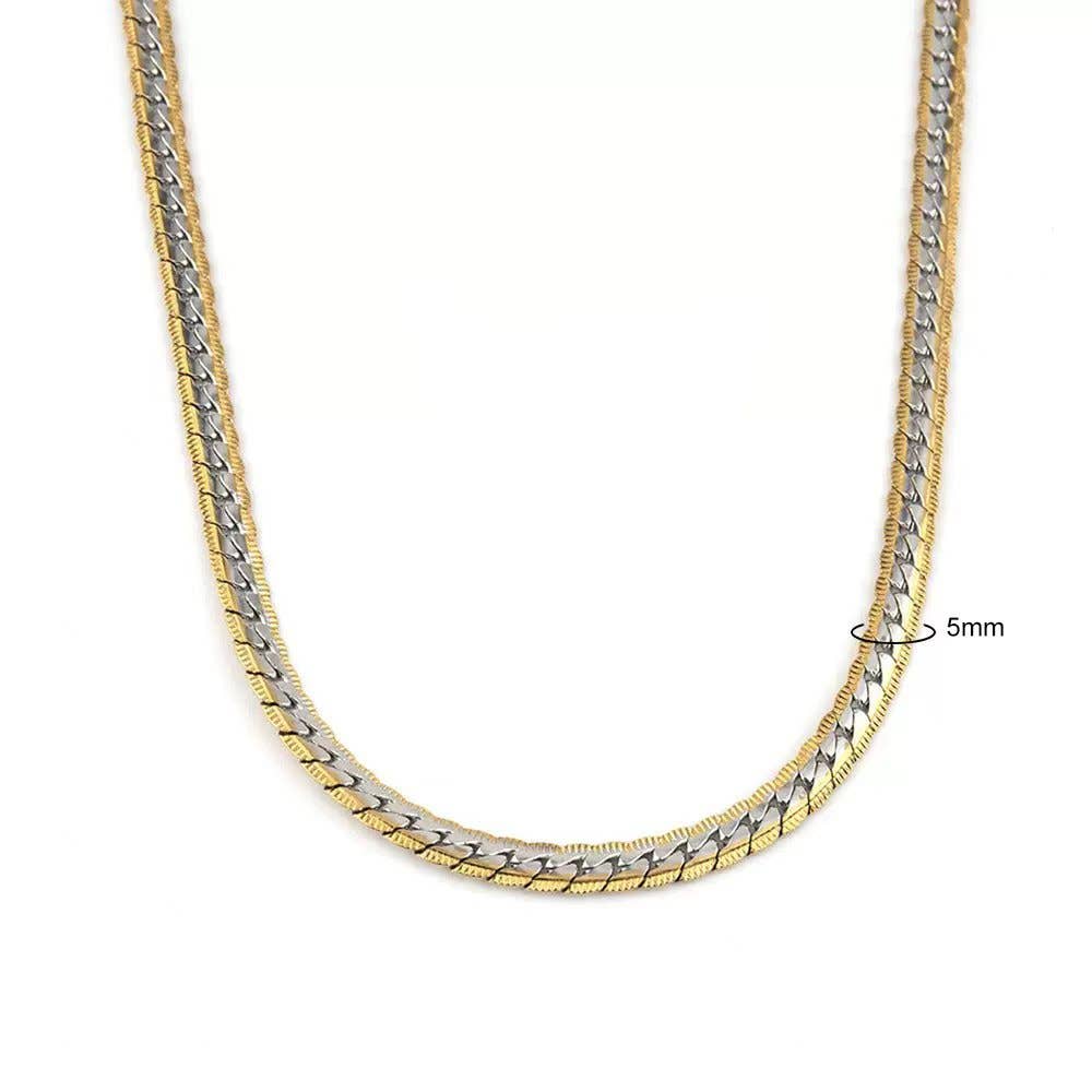 Mixed Metals Necklace, Bracelet, and Earring Set