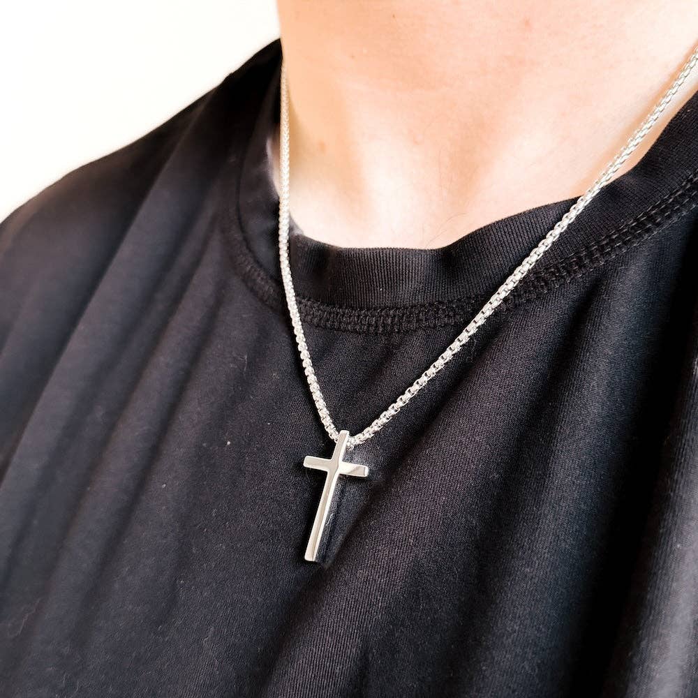 Stainless Steel Mens Collection Cross Necklace