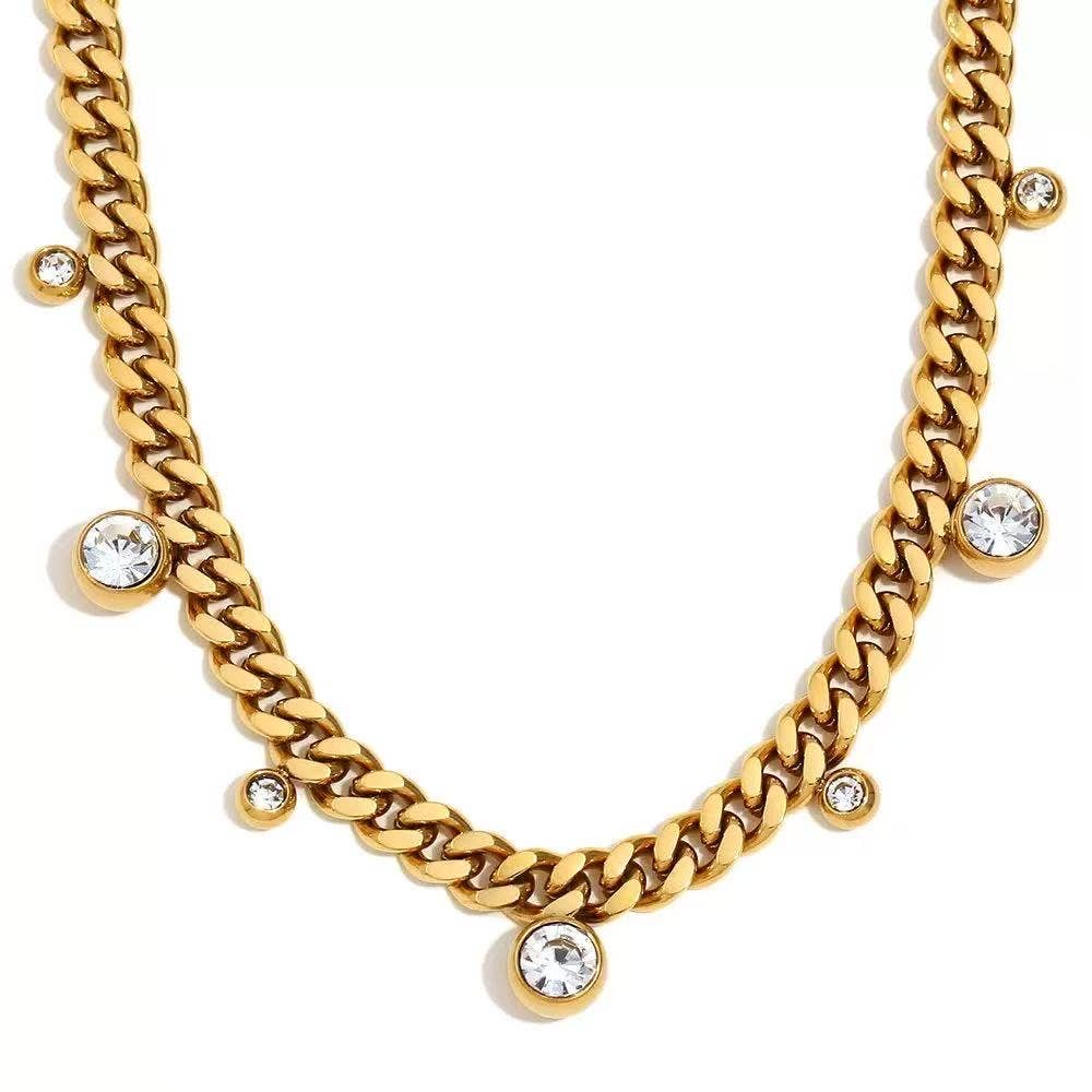 Mixed Metals Necklace, Bracelet, and Earring Set