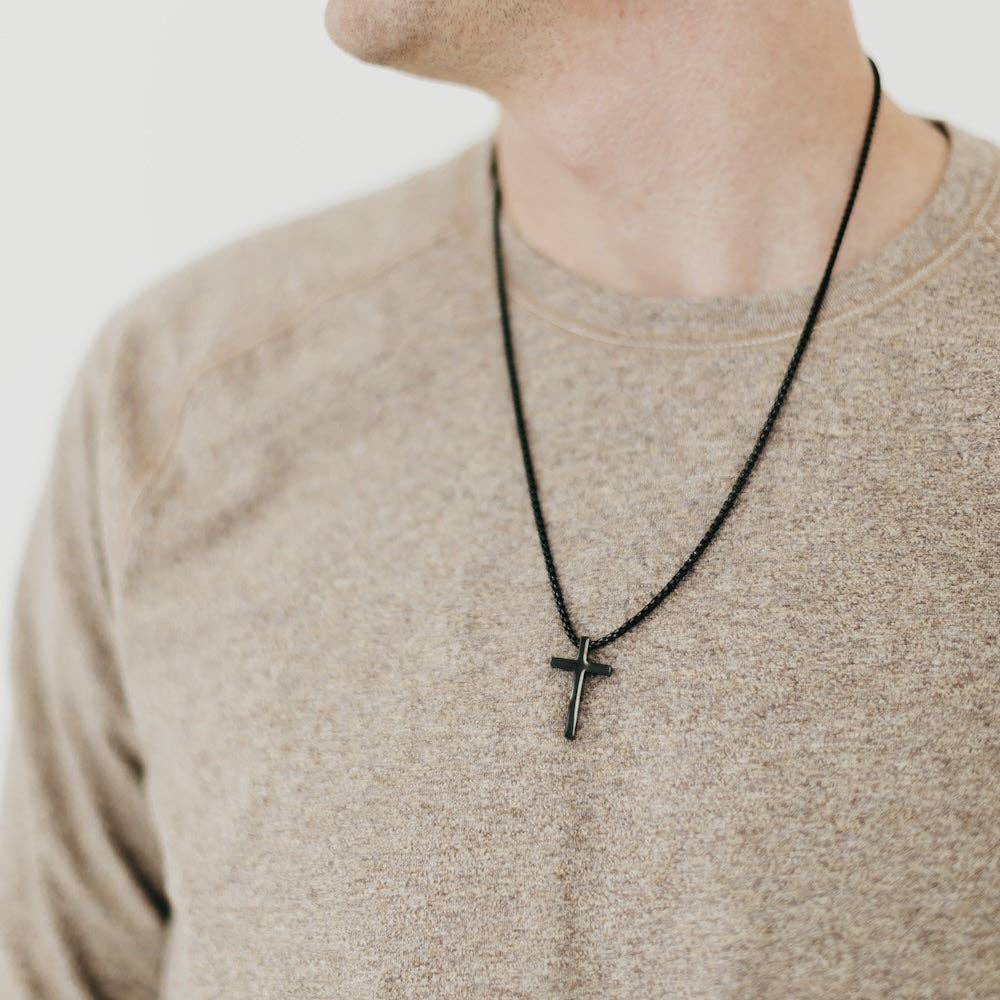 Stainless Steel Mens Collection Cross Necklace