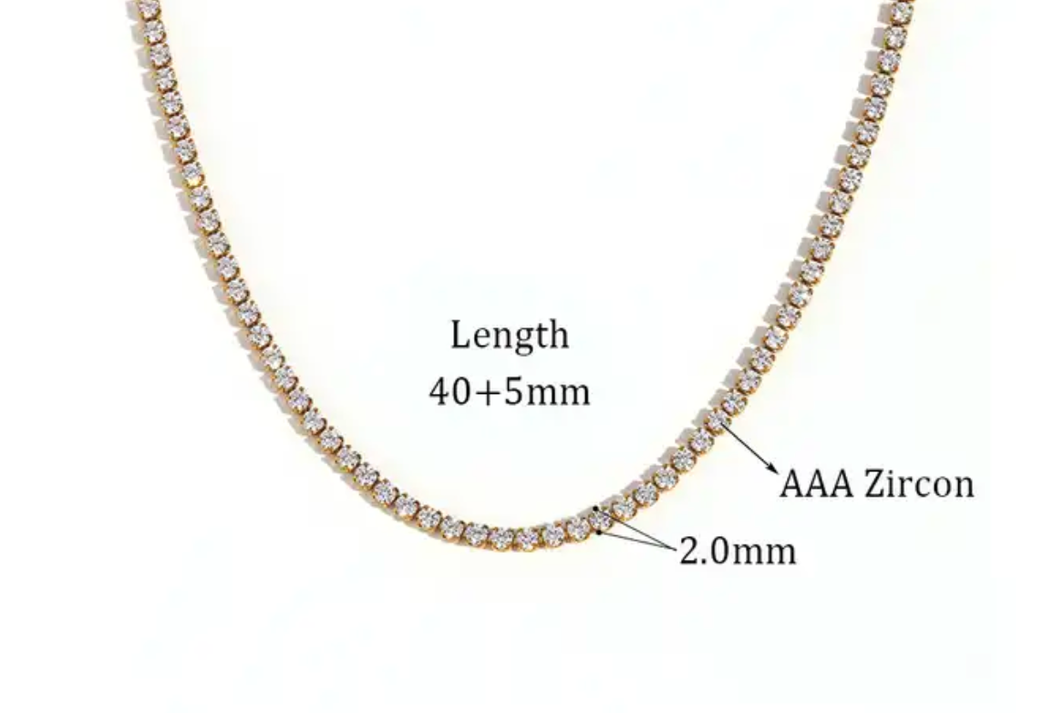 CZ Tennis Necklace