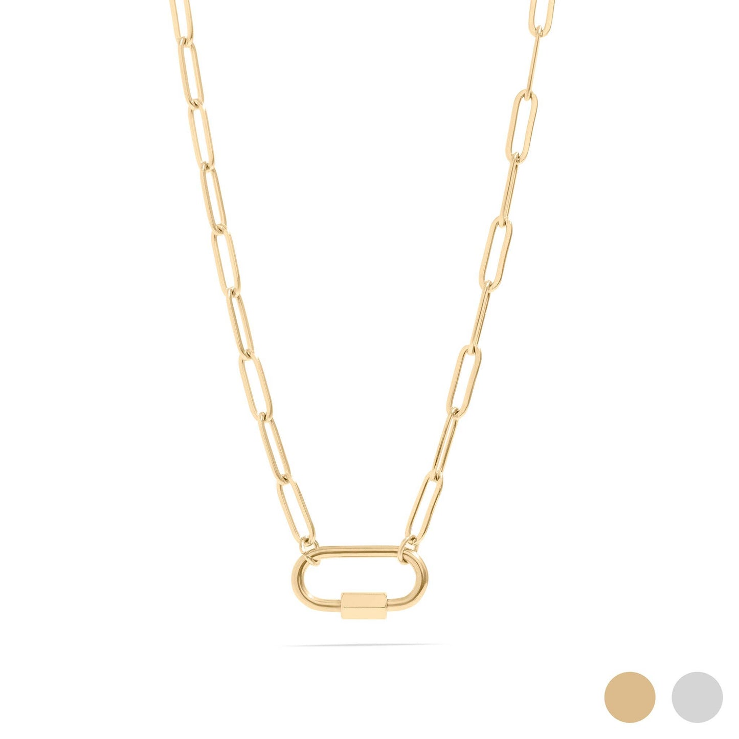 Paperclip Carabiner Necklace
