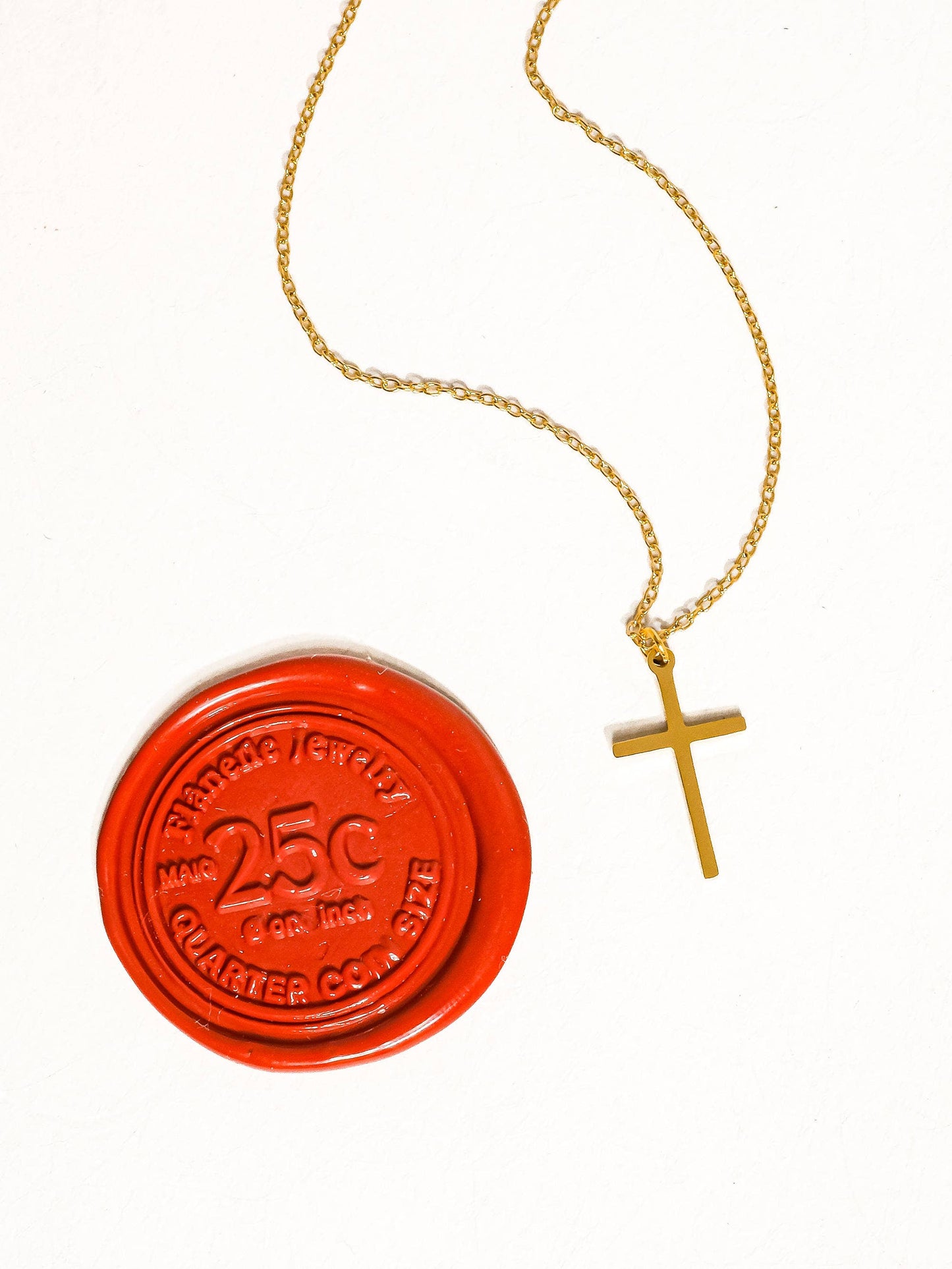 Tirza 18K Gold Small Cross Necklace