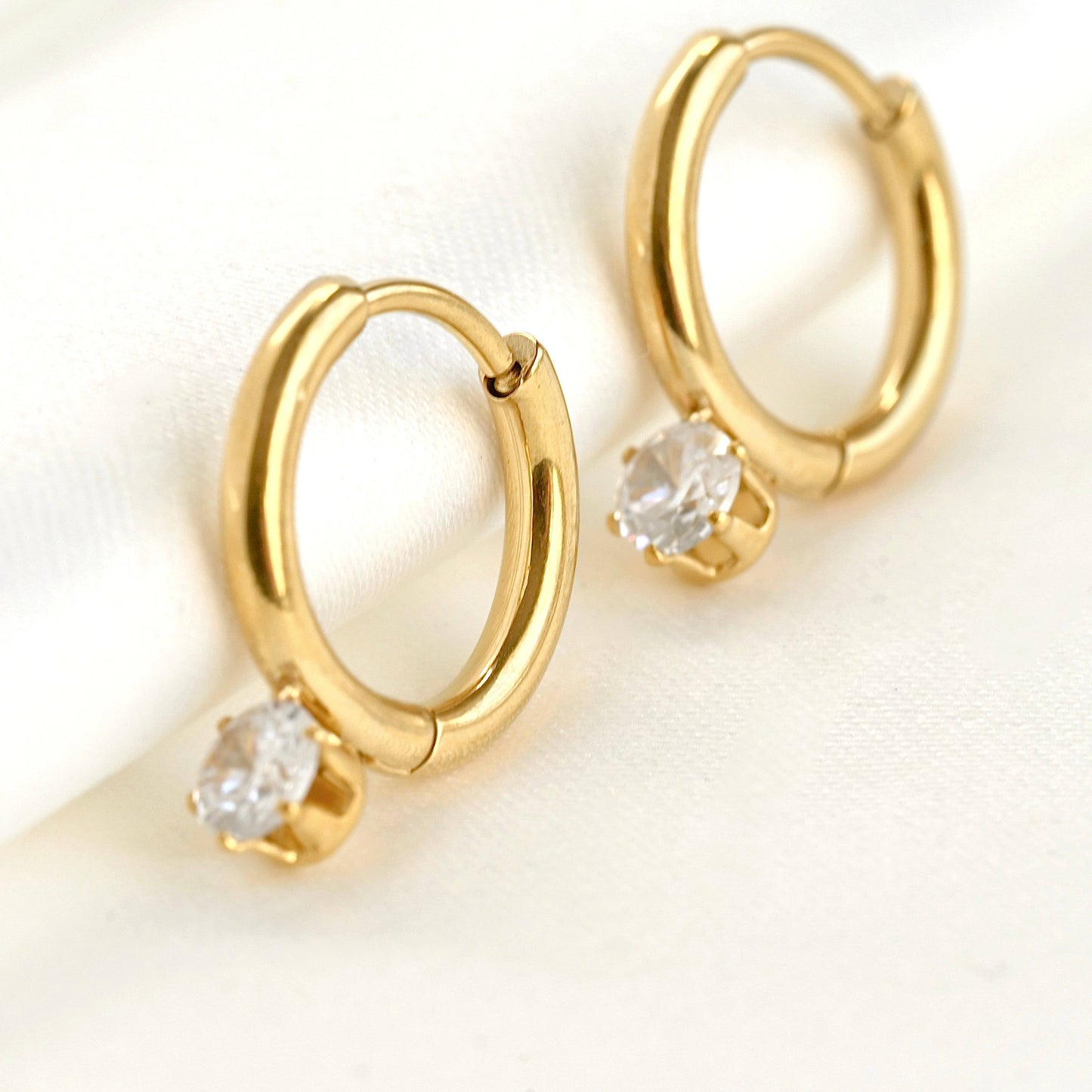 Diamond Small Hoops