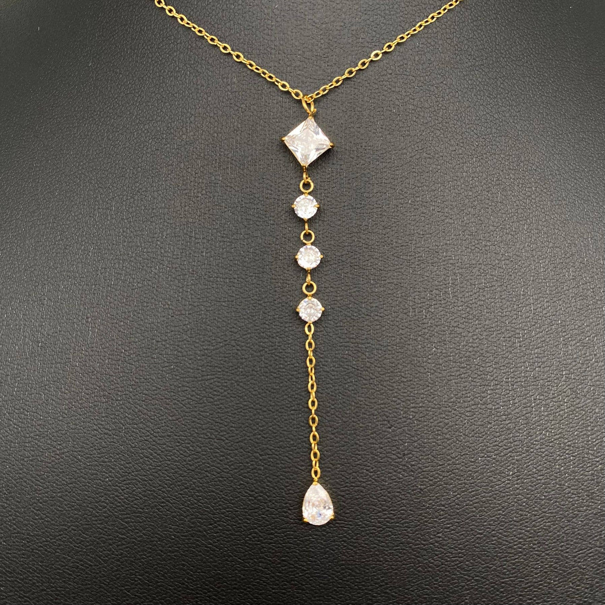 Classy Lariat CZ Necklace