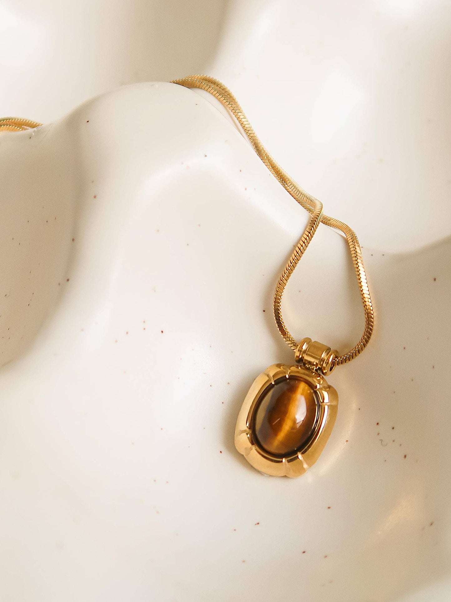 Dax 18K Gold Natural Stone Necklace