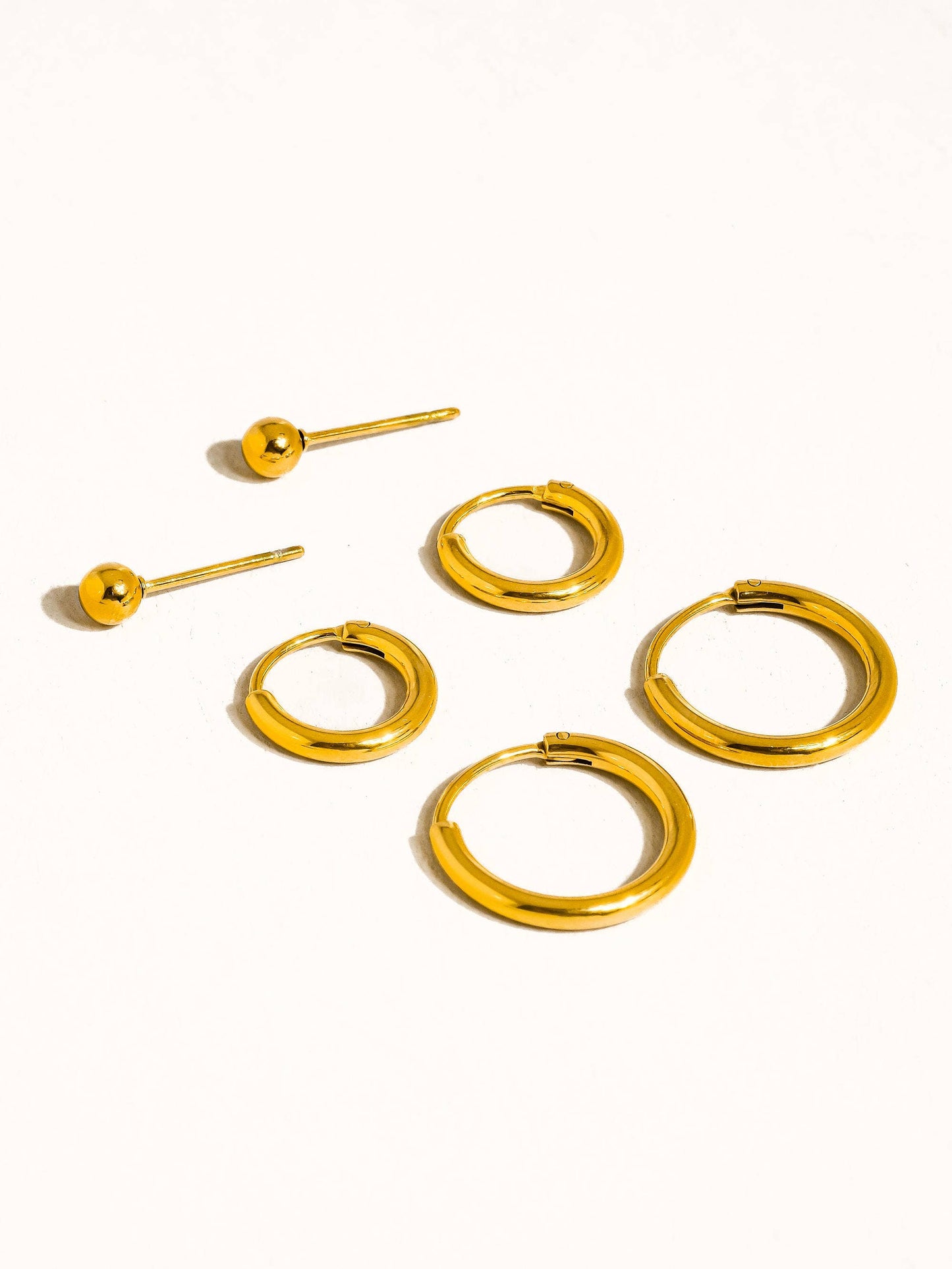 Brigitte 18K Gold Hoops Set