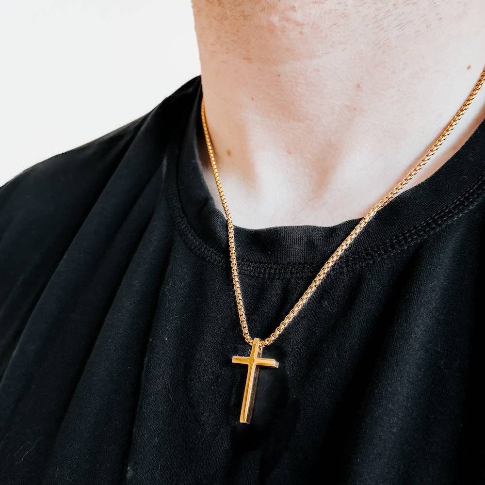 Stainless Steel Mens Collection Cross Necklace