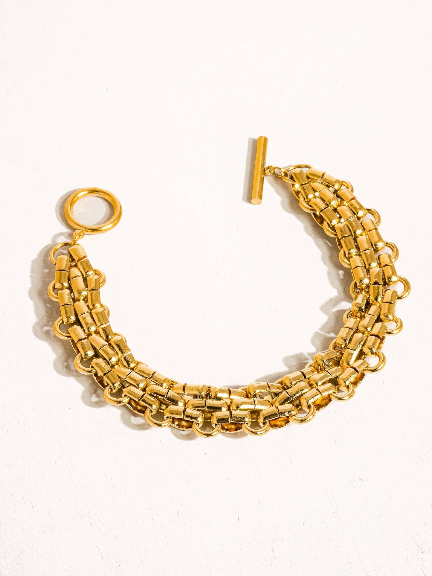 Donni 18K Gold Bold Weave Bracelet