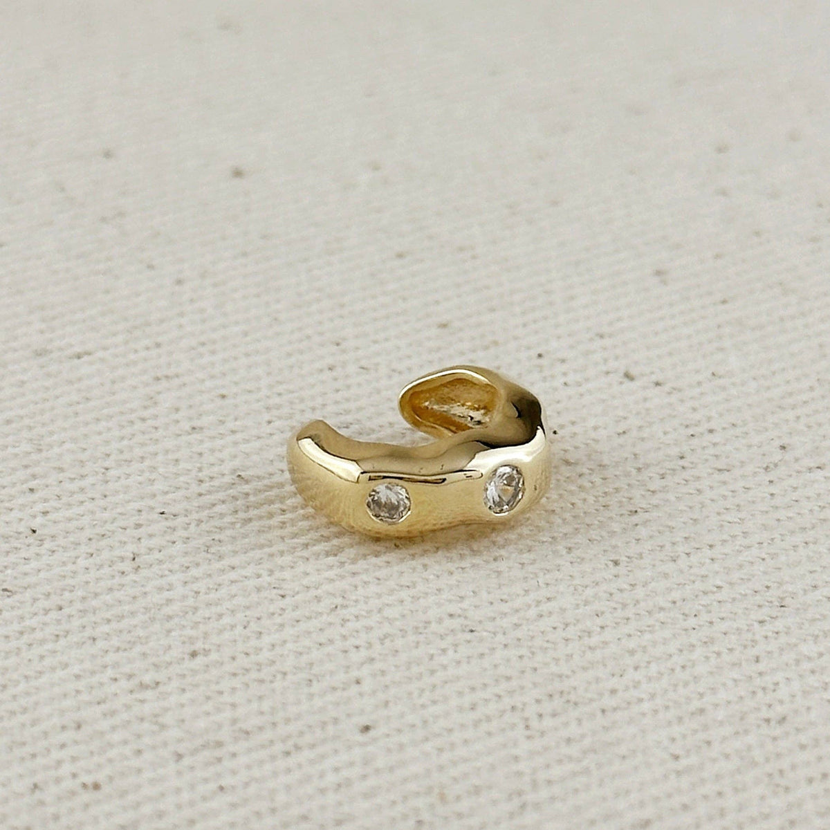 Riggs CZ Waved Ear Cuff Earrings