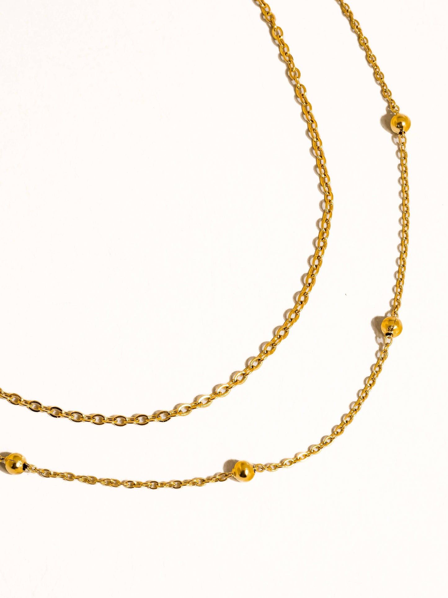 Pennie 18K Gold Layered Chain Anklets