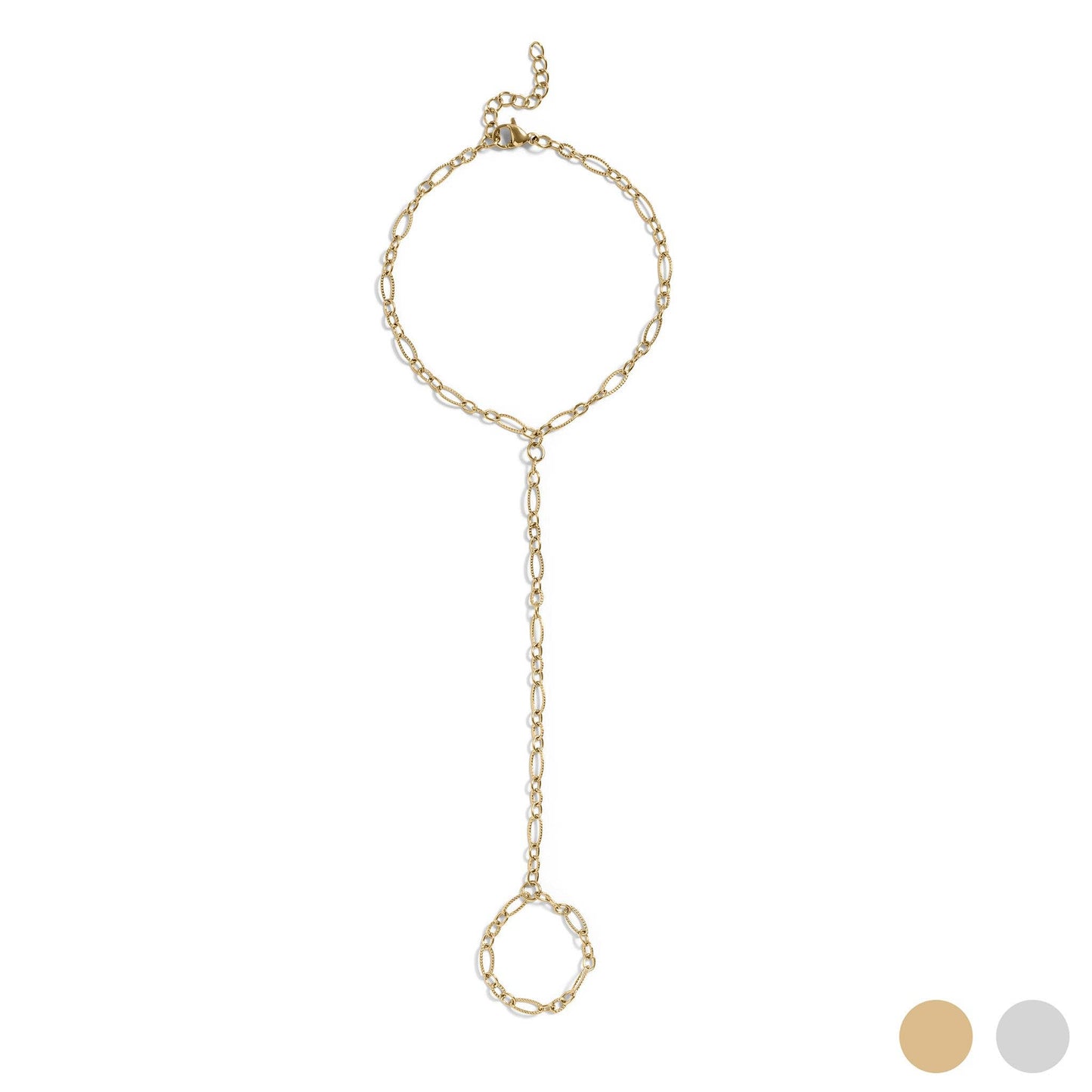 Hammered Oval Hand Chain