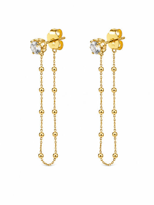 CZ Chain Earrings