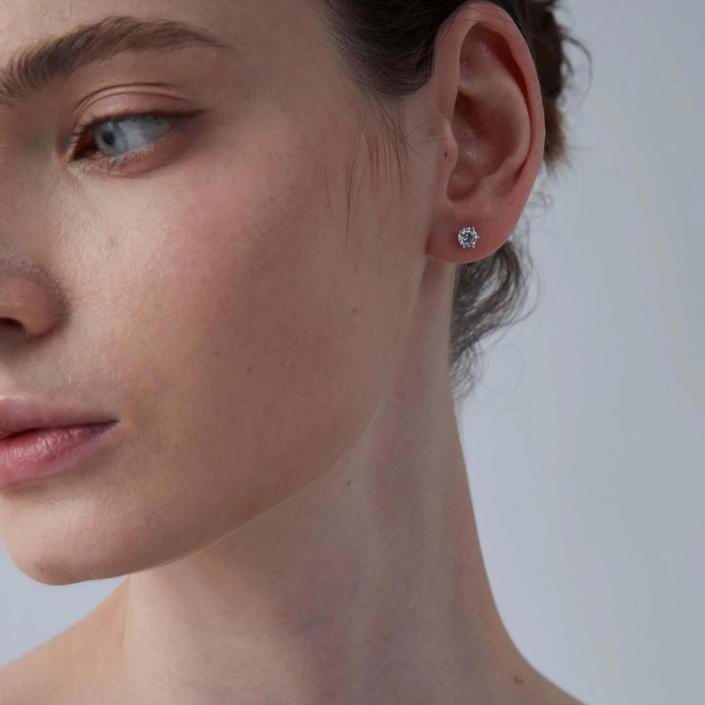 Moissanite Stud Earrings in 925 Sterling Silver