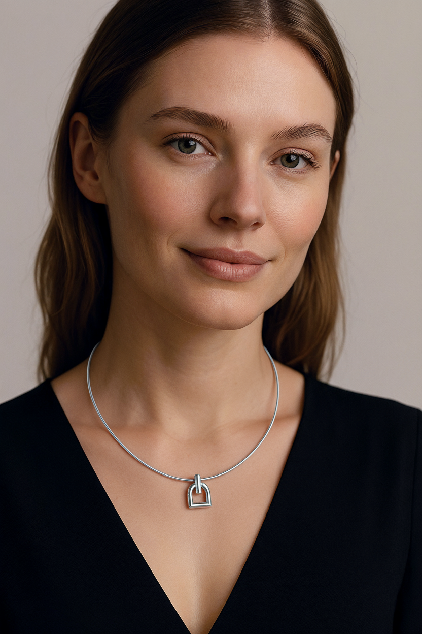 Stirrup Choker Pendant Neck-wire