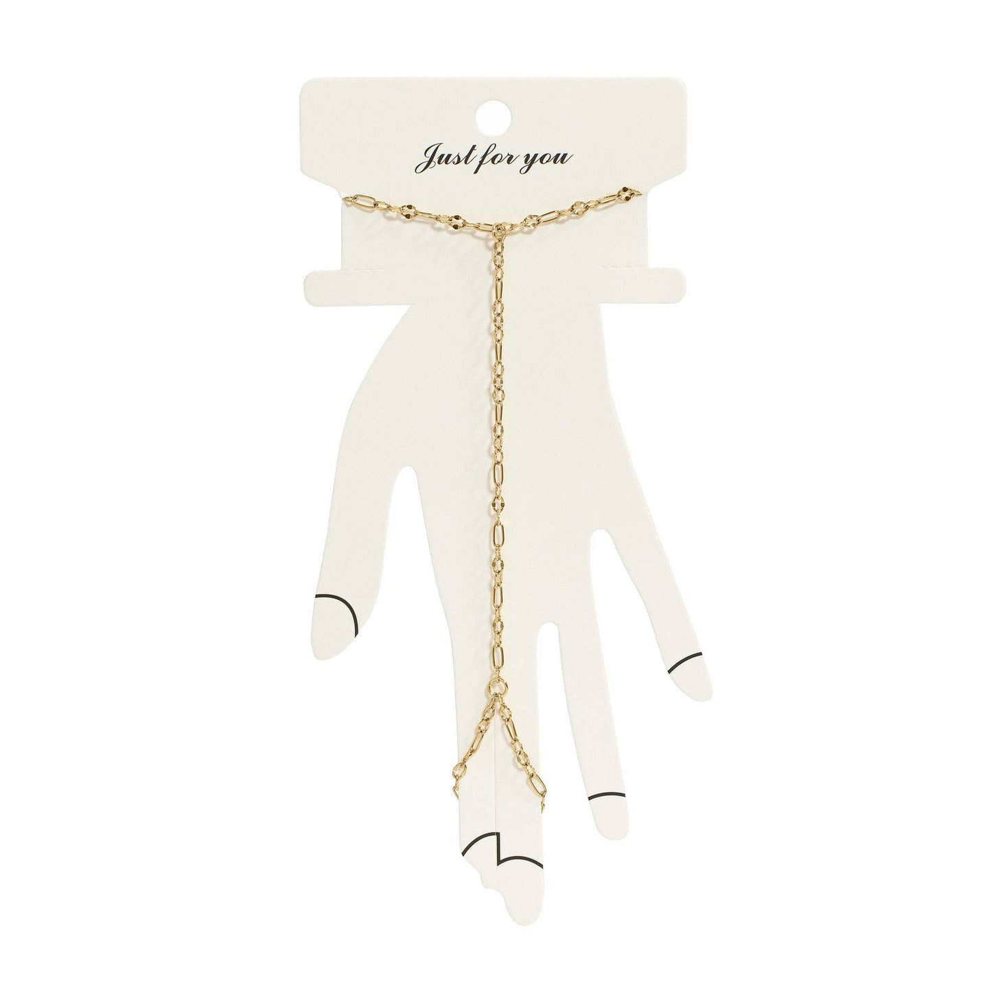Gold Smooth Lip Hand Chain