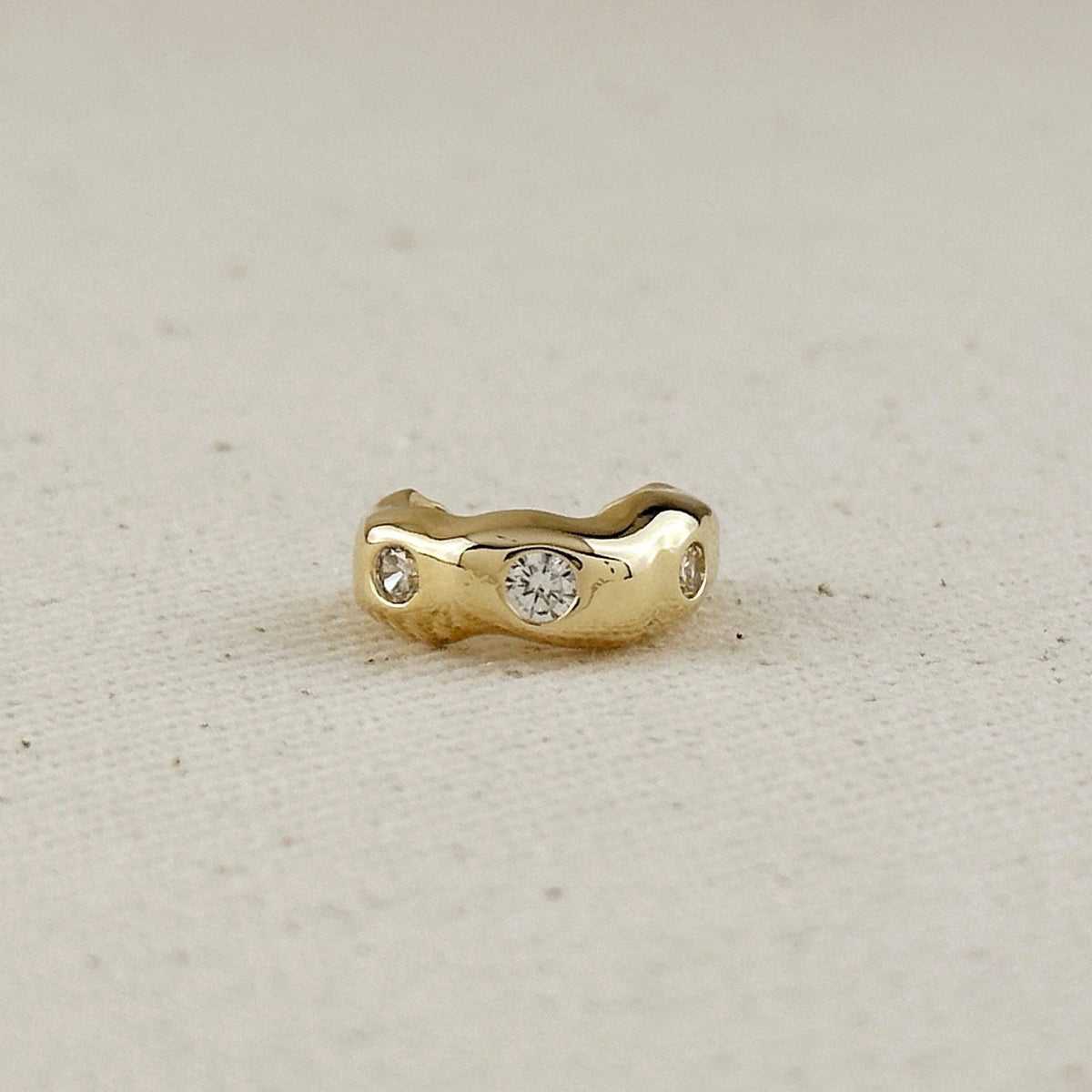 Riggs CZ Waved Ear Cuff Earrings