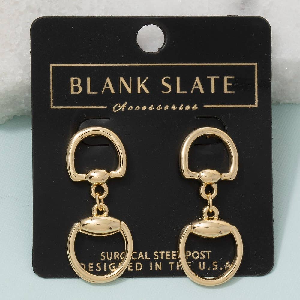 Horse Bit Drop Earrings