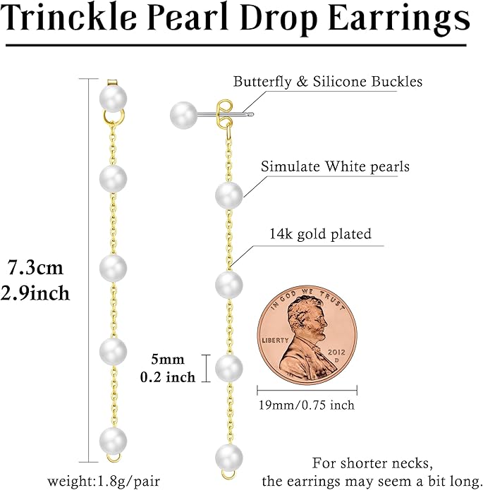 Drop Pearl Earrings