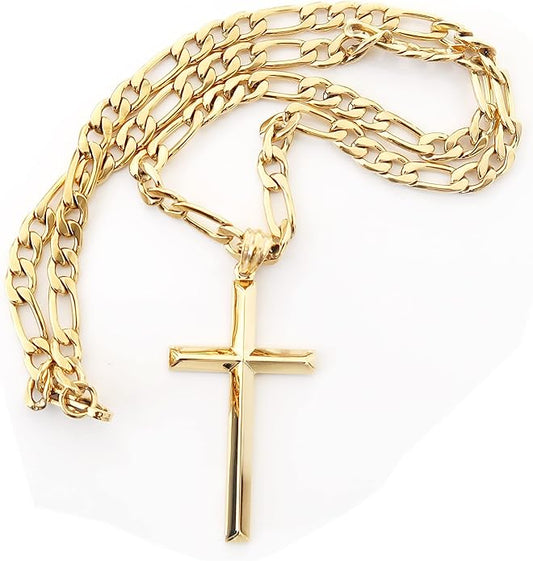 14k Gold Plated Gold Cross Necklace