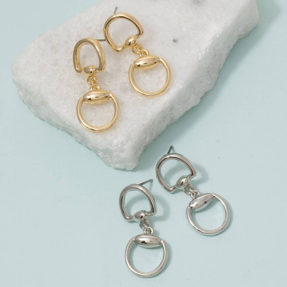 Horse Bit Drop Earrings