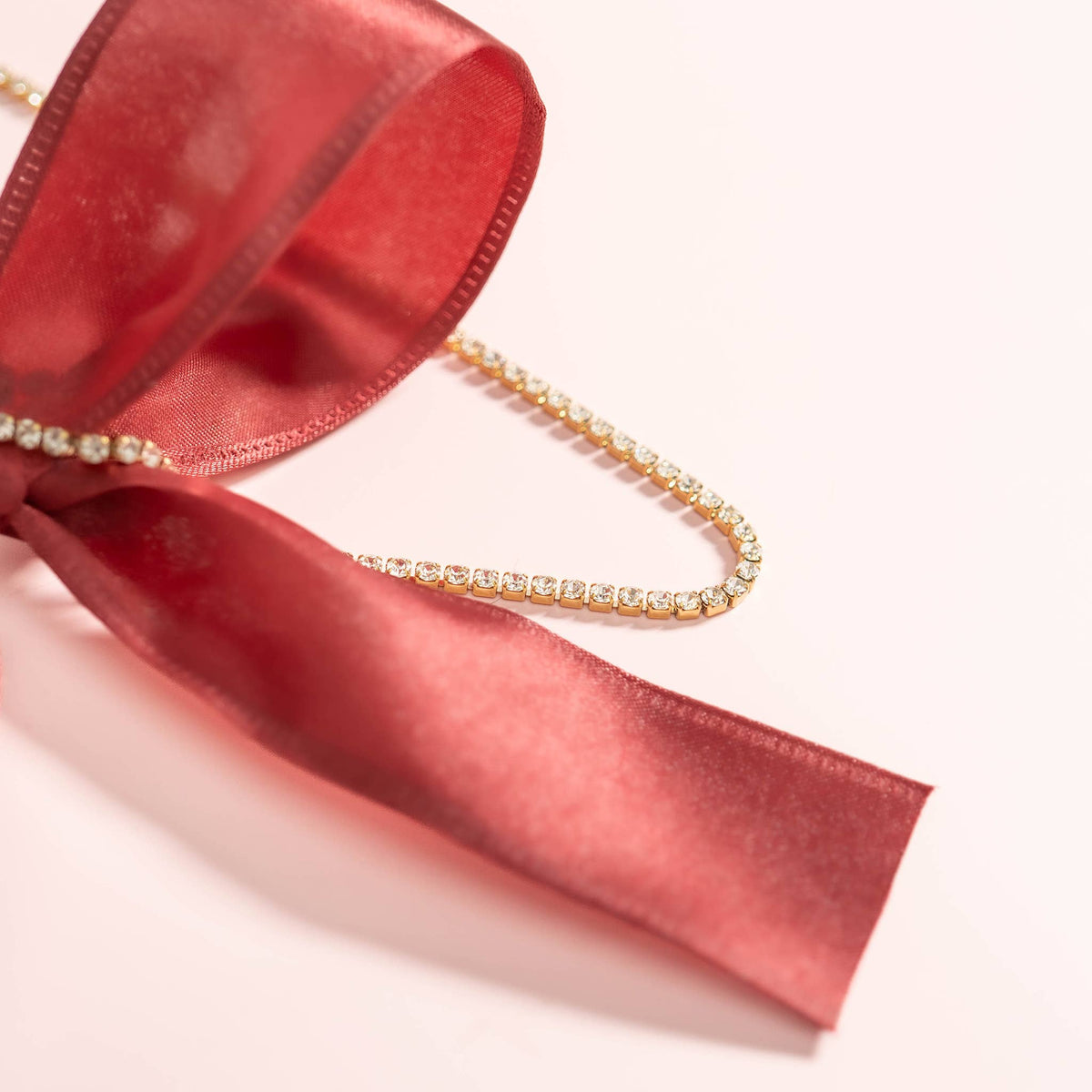 Gold CZ Tennis Chain Necklace
