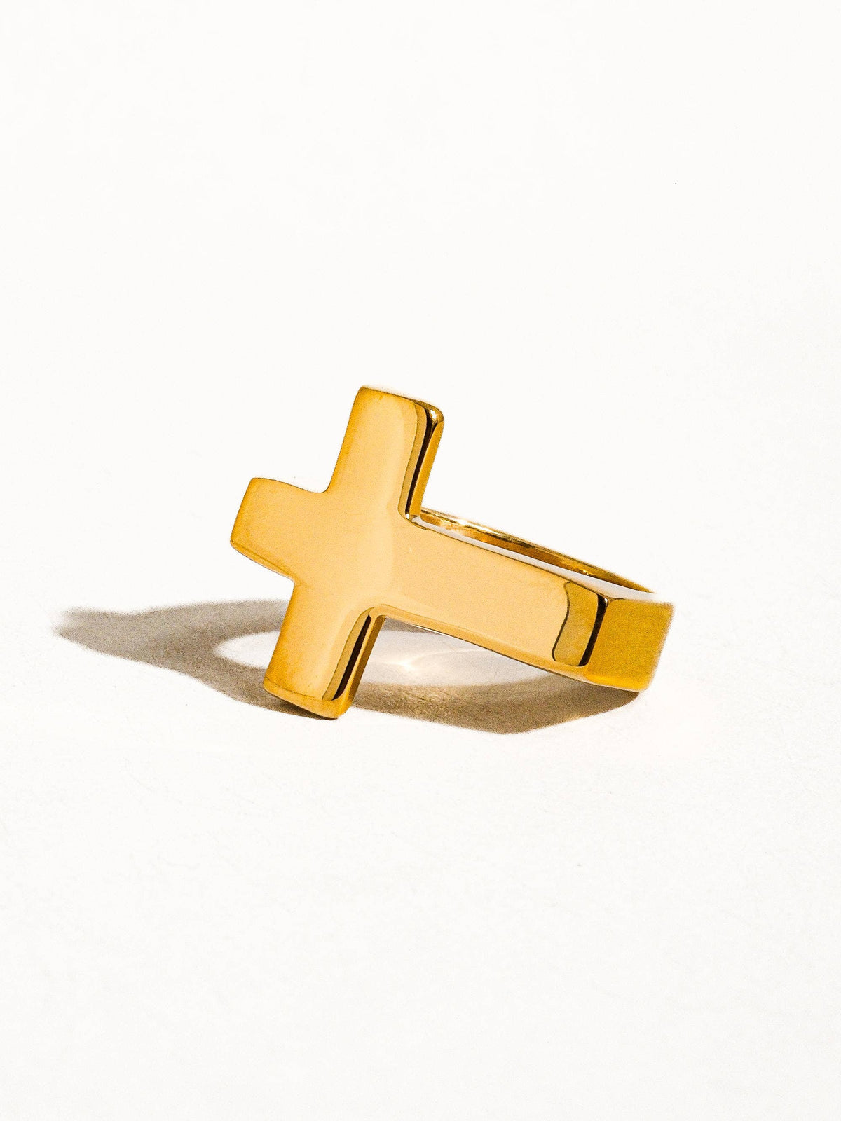 Truth 18K Gold Cross Ring