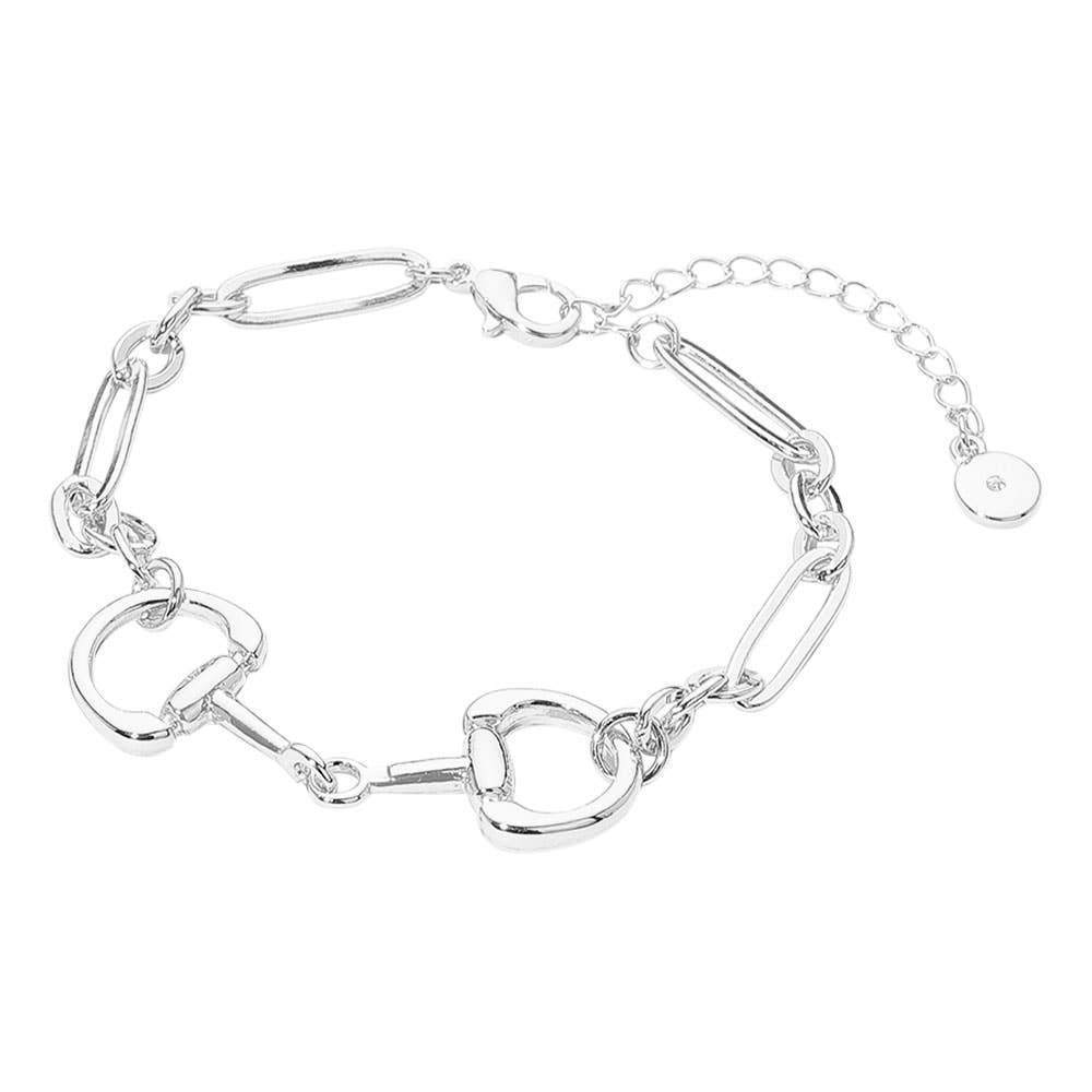 Metal Horsebit Link Bracelet