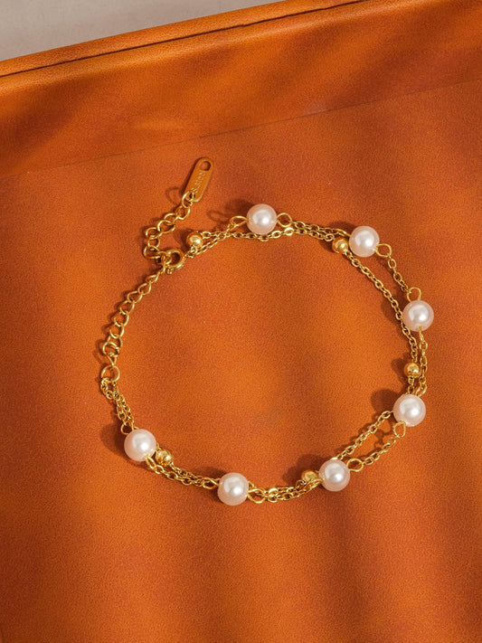 Gilles 18K Layered Pearl Bracelet