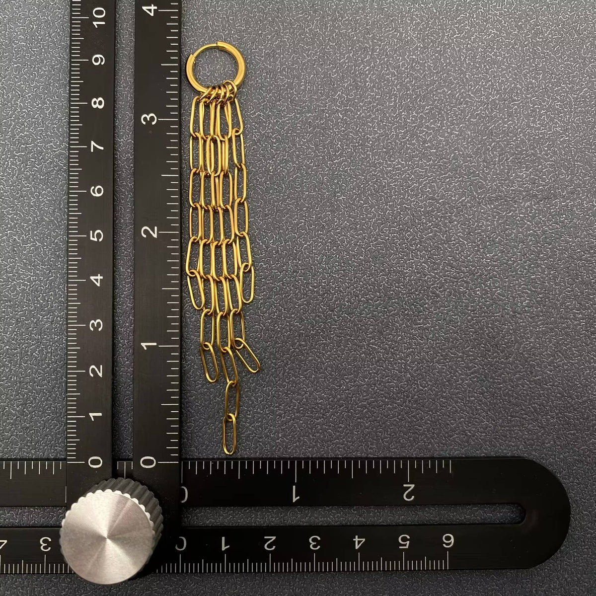 Chain Fringe Huggie Earrings