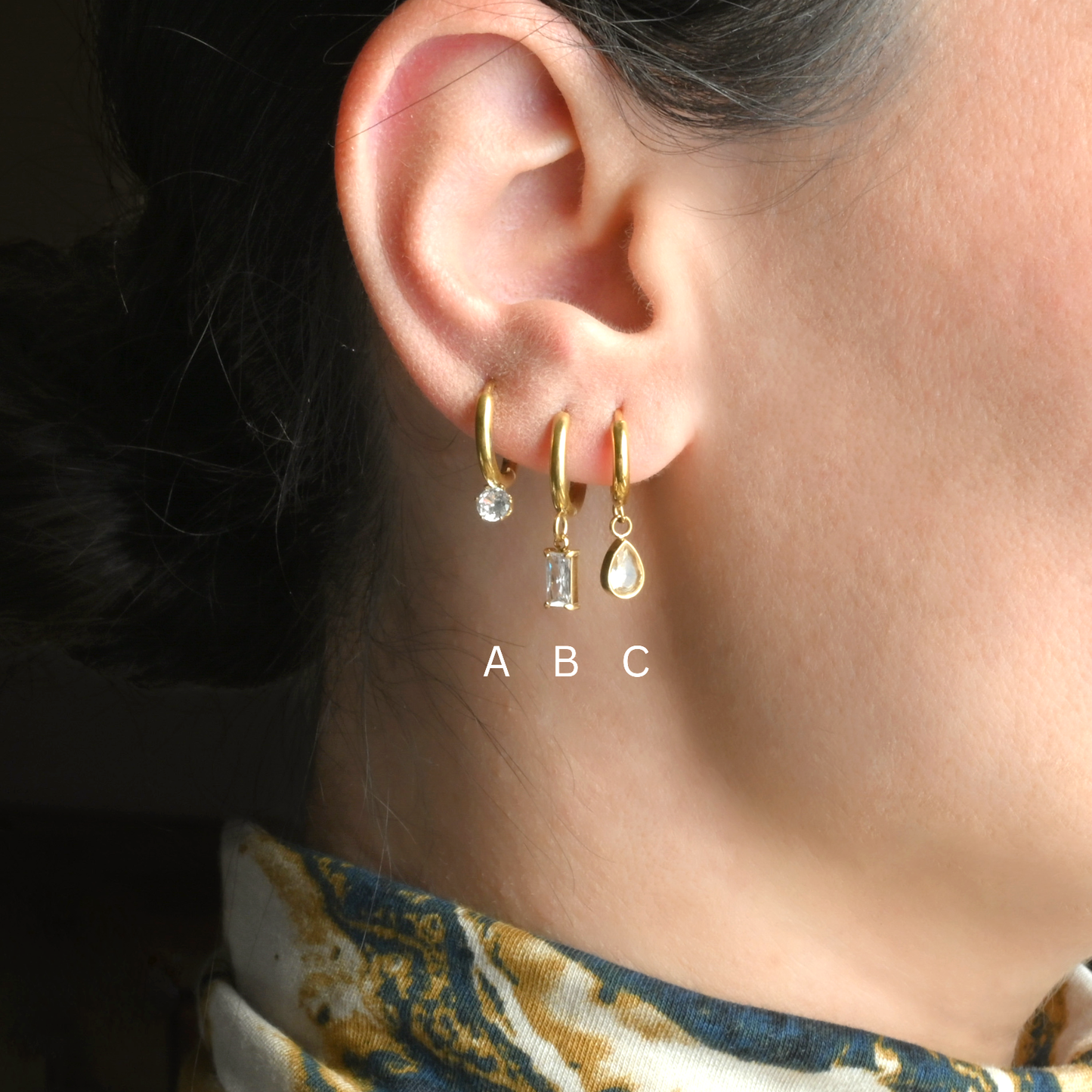 Diamond Small Hoops